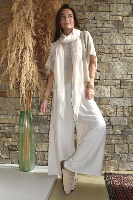 Basso Shirring Wide Leg Pant Vanilla /21=